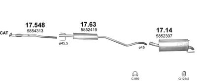 SISTEM DE ESAPAMENT POLMO POLMO99608