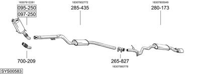 Изпускателна система BOSAL SYS00583