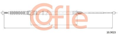 Тросик, cтояночный тормоз COFLE 92.10.9023 для SEAT TOLEDO