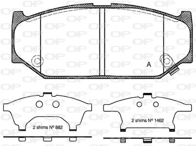 Комплект тормозных колодок, дисковый тормоз OPEN PARTS BPA1381.12 для SUZUKI SWIFT