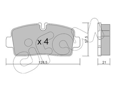 Zestaw klocków hamulcowych, hamulce tarczowe CIFAM 822-1380-0