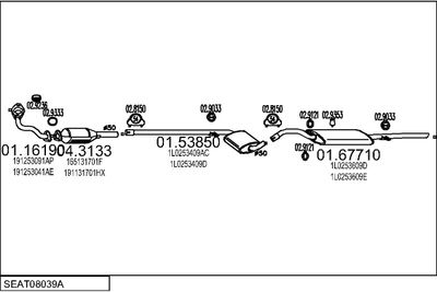 SISTEM DE ESAPAMENT MTS SEAT08039A002907