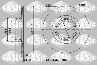 SASIC 4004240J Тормозные диски для RENAULT 15