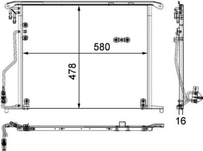 Skraplacz, klimatyzacja MAHLE AC 334 000P