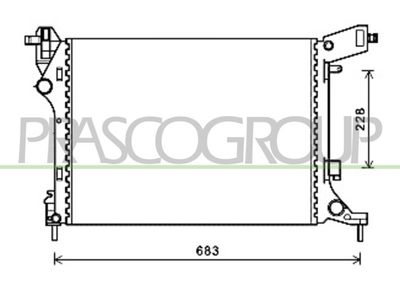 Радиатор, охлаждение двигателя PRASCO FT040R001 для FIAT 500L