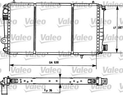Радиатор, охлаждение двигателя VALEO 731173 для CITROËN C15