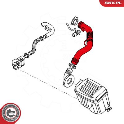 Įsiurbimo vamzdis, oro filtras