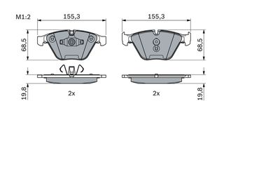 SET PLACUTE FRANA FRANA DISC BOSCH 0986494354 6