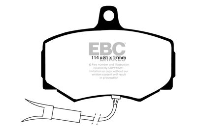 Комплект тормозных колодок, дисковый тормоз EBC Brakes DP756/2 для JAGUAR XJ
