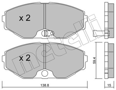 Комплект тормозных колодок, дисковый тормоз METELLI 22-0405-0 для NISSAN MAXIMA