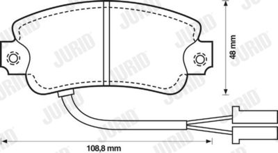 Комплект тормозных колодок, дисковый тормоз JURID 571341J для ALFA ROMEO ARNA