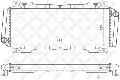 Радиатор, охлаждение двигателя STELLOX 10-25802-SX для FORD FIESTA