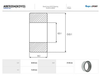 Lager AS-PL ABE9204(KOYO)