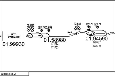 Układ wydechowy MTS CITR63889A005555