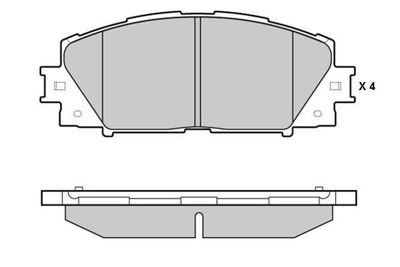 Комплект тормозных колодок, дисковый тормоз E.T.F. 12-1249 для DAIHATSU CHARADE