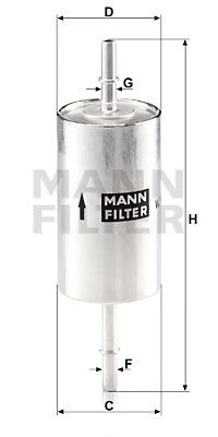Топливный фильтр MANN-FILTER WK 614/46 для FORD GRAND
