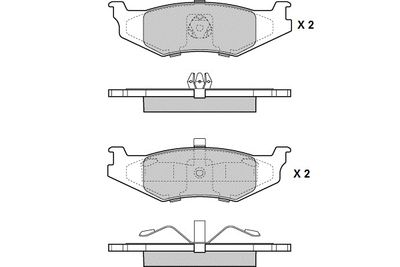 E.T.F. 12-1390 Тормозные колодки и сигнализаторы  для CHRYSLER  (Крайслер Конкорде)