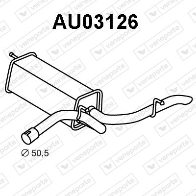 Глушитель выхлопных газов конечный VENEPORTE AU03126 для AUDI A2