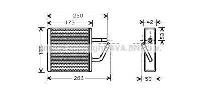 Теплообменник, отопление салона AVA QUALITY COOLING MZ6194 для MAZDA 323