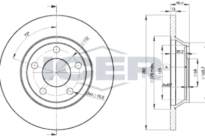 спирачен диск ICER 78BD4064-2