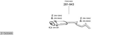 Układ wydechowy BOSAL SYS05569