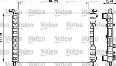 Радиатор, охлаждение двигателя VALEO 732005 для FIAT ALBEA