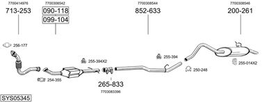 Układ wydechowy BOSAL SYS05345