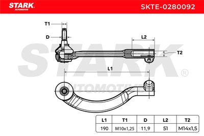 накрайник на напречна кормилна щанга STARK SKTE-0280092