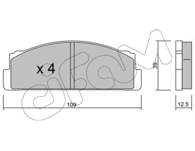 Комплект тормозных колодок, дисковый тормоз CIFAM 822-001-1 для FIAT 850