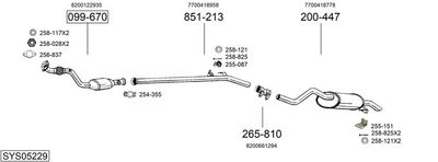 ABGASANLAGE BOSAL SYS05229