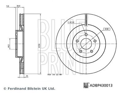 BREMSSCHEIBE BLUE PRINT ADBP430013 2