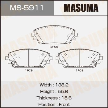 Комплект тормозных колодок MASUMA MS-5911 для MAZDA 3