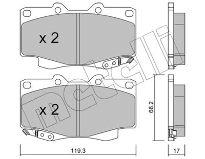 Brake Pad Set, disc brake 22-0129-1