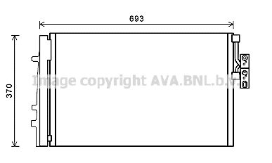 Конденсатор, кондиционер AVA QUALITY COOLING BWA5479D для BMW X4