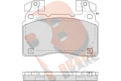 Комплект тормозных колодок, дисковый тормоз R BRAKE RB2286 для CADILLAC CT6
