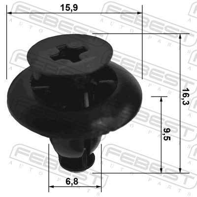 CLEMă DE PRINDERE CAPITONAJ Ușă FEBEST 88570049 1