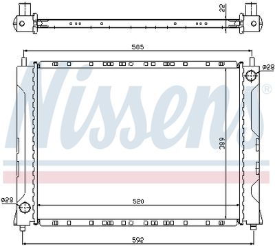 Radiator, engine cooling 642161