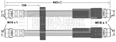 Brake Hose Borg & Beck BBH6959