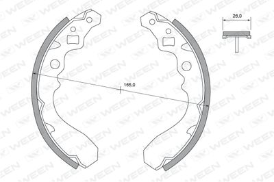Комплект тормозных колодок WEEN 152-2328 для DAIHATSU SIRION