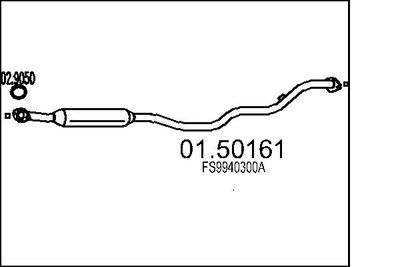 MTS 01.50161 Глушитель выхлопных газов  для MAZDA 626 V Station Wagon (GW) 1.8