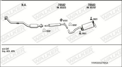 Изпускателна система WALKER VWK005278AA