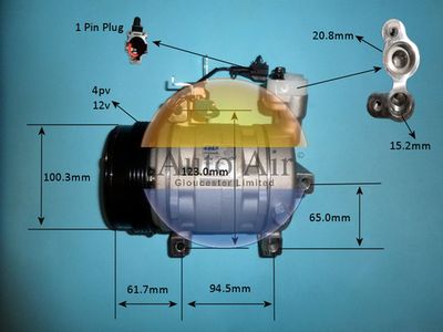 Compressor, air conditioning Auto Air Gloucester 14-9761P