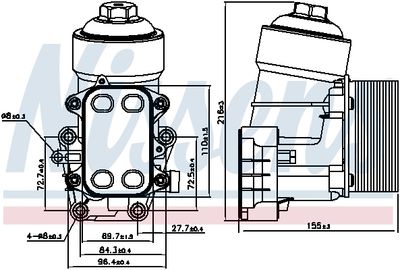 Oil Cooler, engine oil 91158