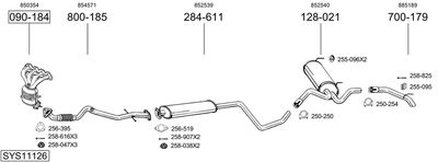 ABGASANLAGE BOSAL SYS11126