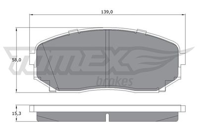 Комплект тормозных колодок, дисковый тормоз TOMEX Brakes TX 17-421 для MITSUBISHI ECLIPSE	CROSS