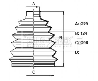 Bellow, drive shaft Borg & Beck BCB6384