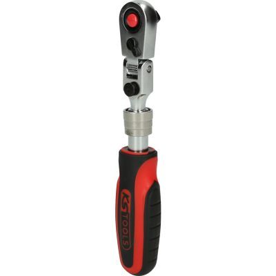 Ks Tools - Teleskopická kĺbová račňa s prepínačom, 1/4" 72zubov