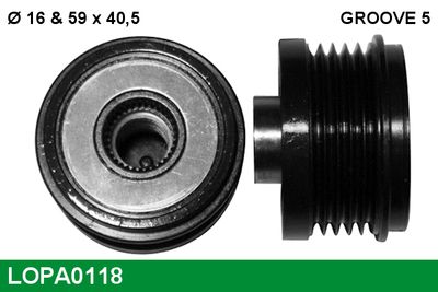 Alternator - sprzęgło jednokierunkowe LUCAS LOPA0118