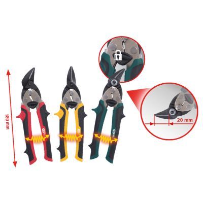 KS TOOLS Skardos žirklių rinkinys