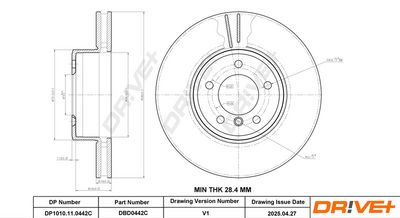 BREMSSCHEIBE DR!VE+ DBD0442C 2